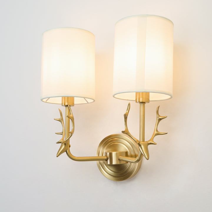 Brass Deer Head Wall Light - Vakkerlight