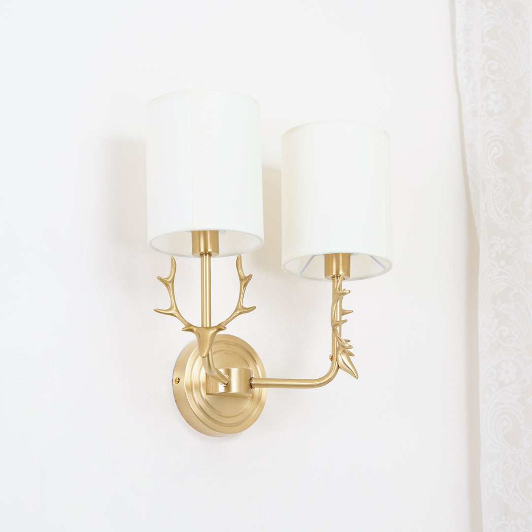 Brass Deer Head Wall Light - Vakkerlight