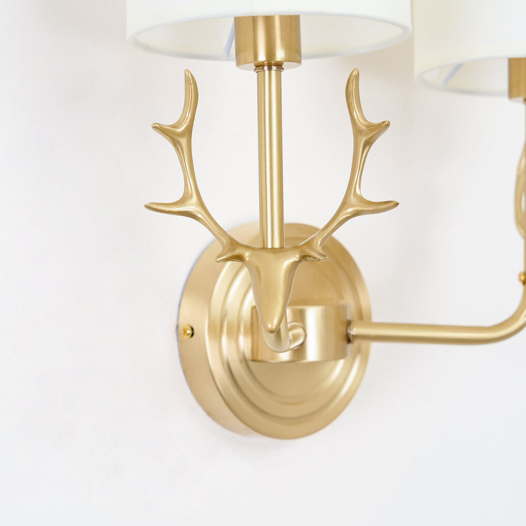 Brass Deer Head Wall Light - Vakkerlight