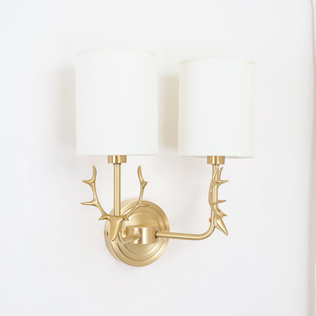 Brass Deer Head Wall Light - Vakkerlight