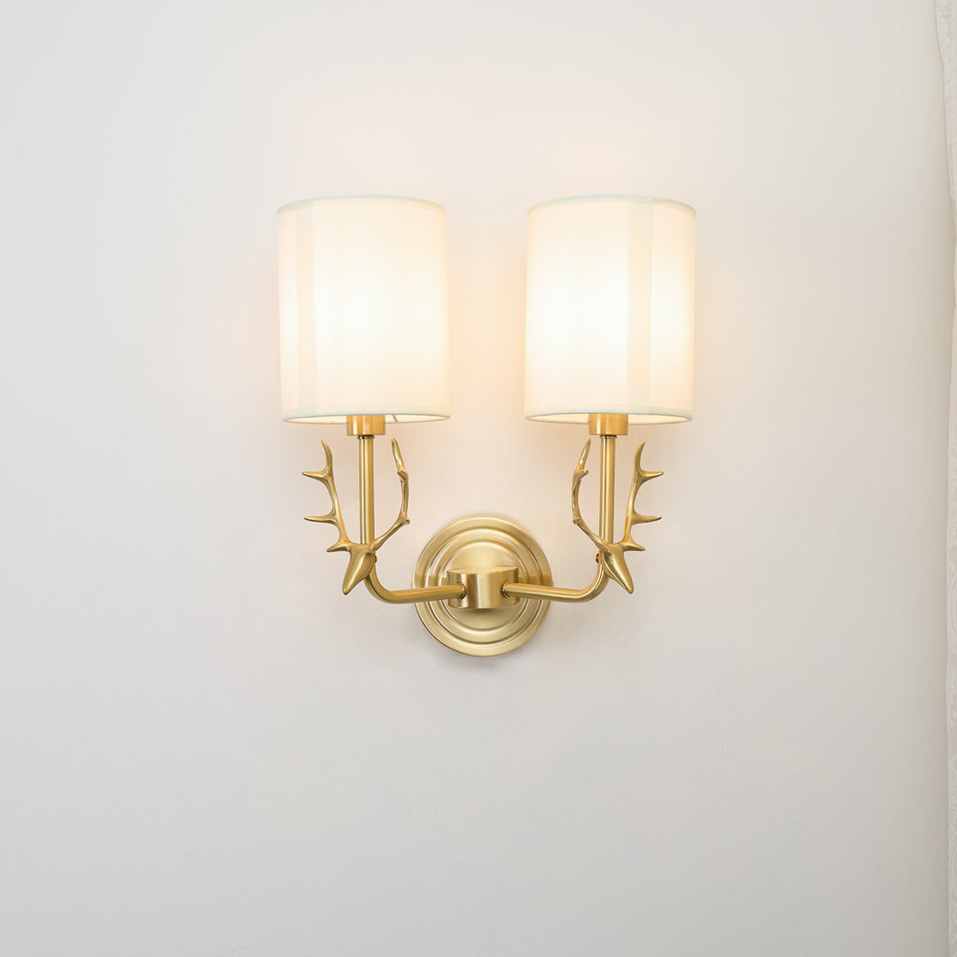 Brass Deer Head Wall Light - Vakkerlight