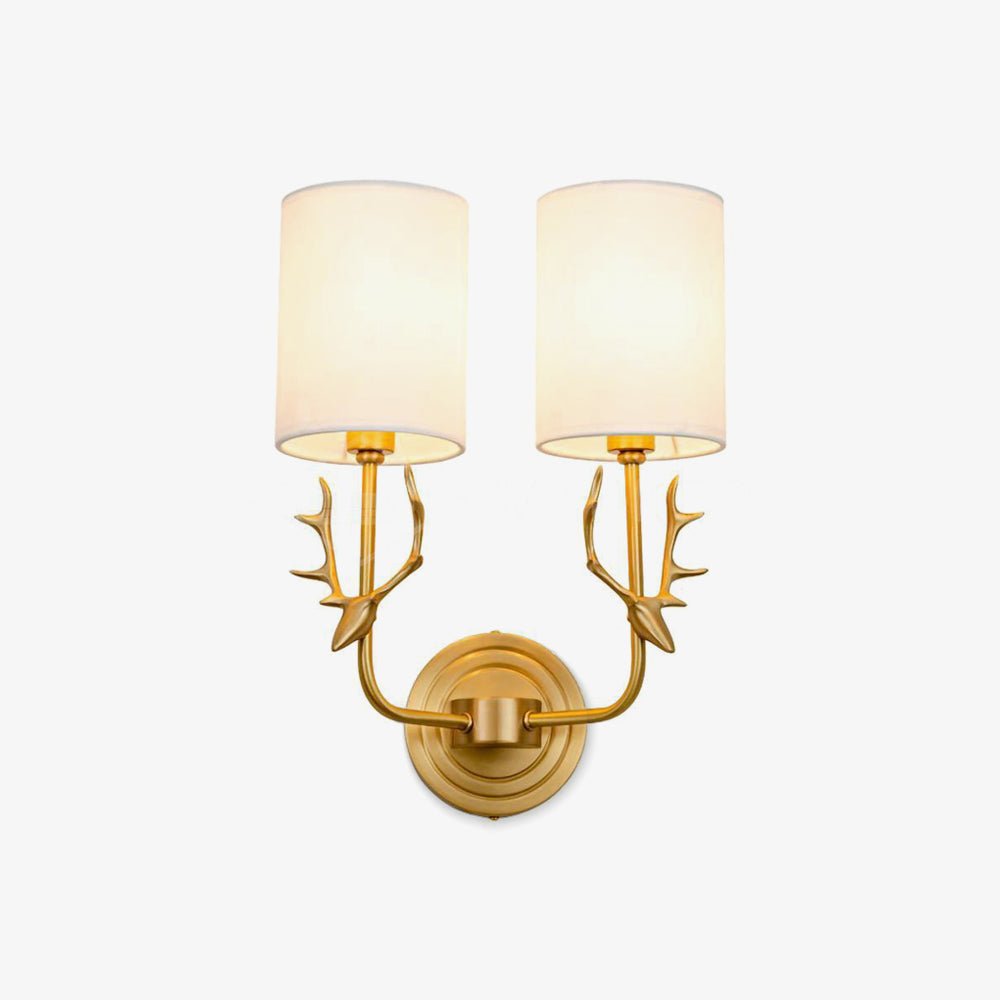 Brass Deer Head Wall Light - Vakkerlight