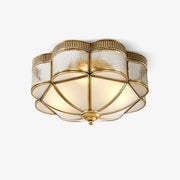 Brass Domed Flush Ceiling Lamp - Vakkerlight