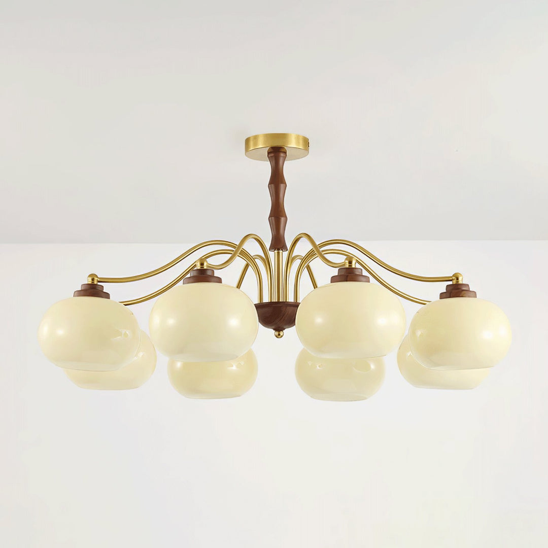 Persimmon Glass Globe Chandelier - Vakkerlight