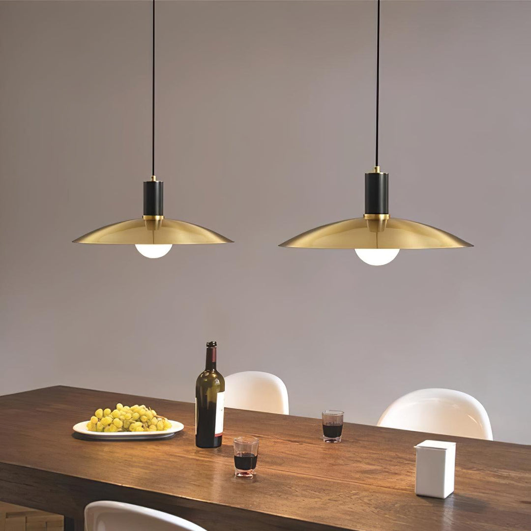 Brass Flared Pendant Lamp - Vakkerlight