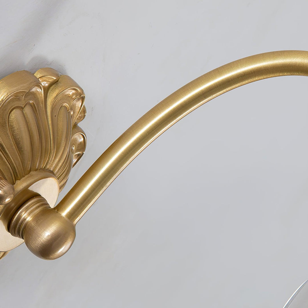 Brass Floral Glass Sconce - Vakkerlight