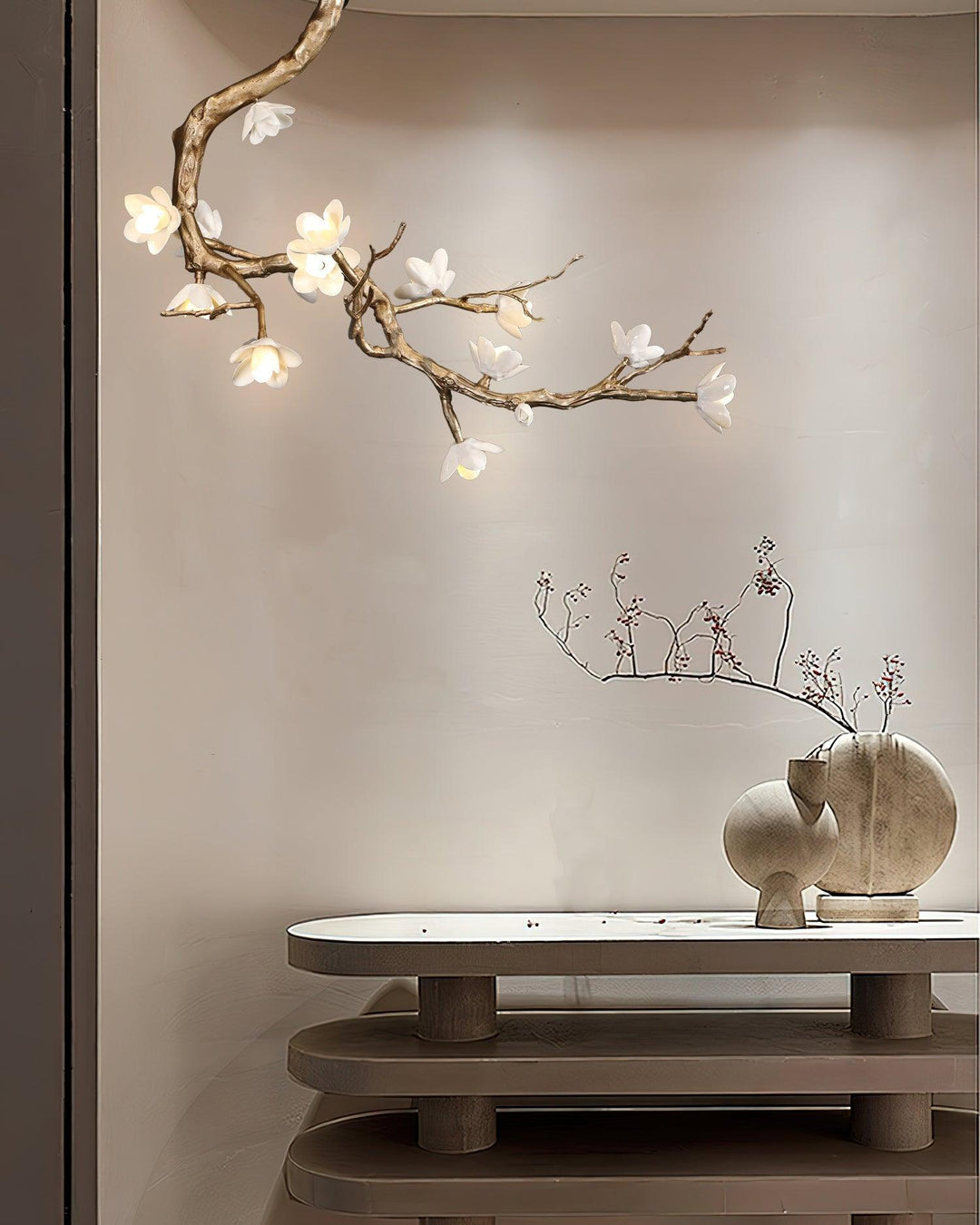 Brass Flower Branch Chandelier - Vakkerlight