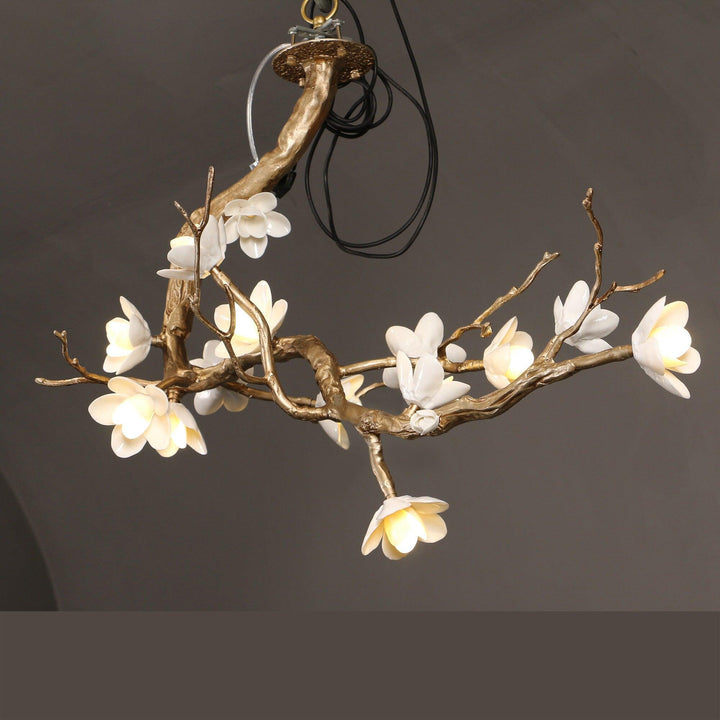 Brass Flower Branch Chandelier - Vakkerlight