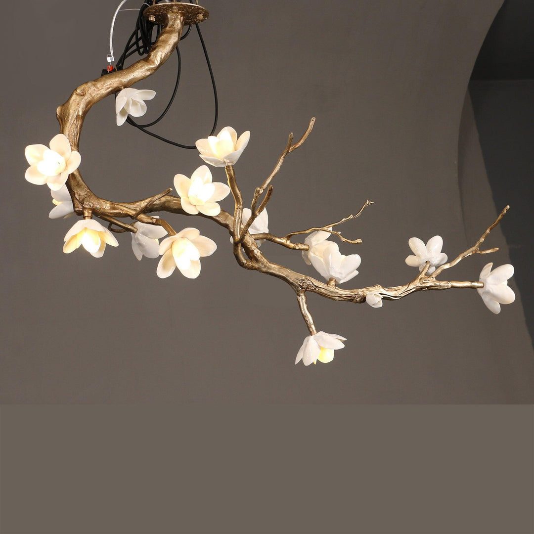 Brass Flower Branch Chandelier - Vakkerlight