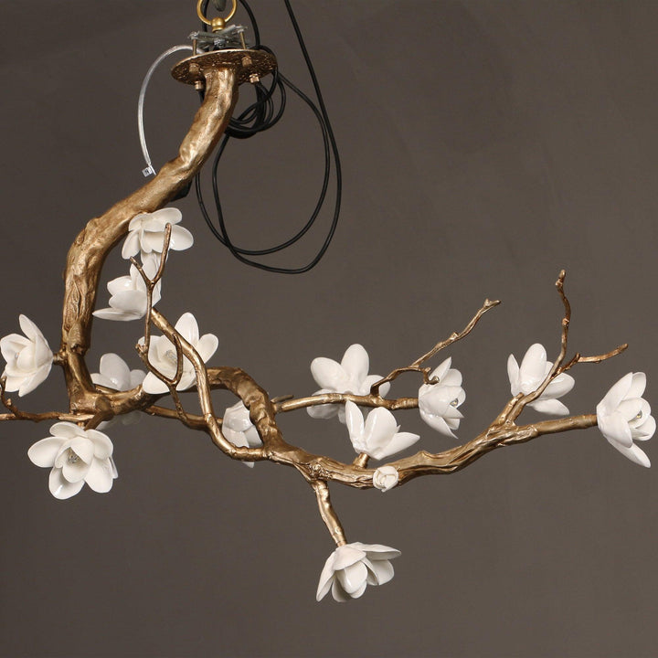 Brass Flower Branch Chandelier - Vakkerlight