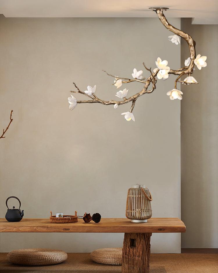 Brass Flower Branch Chandelier - Vakkerlight