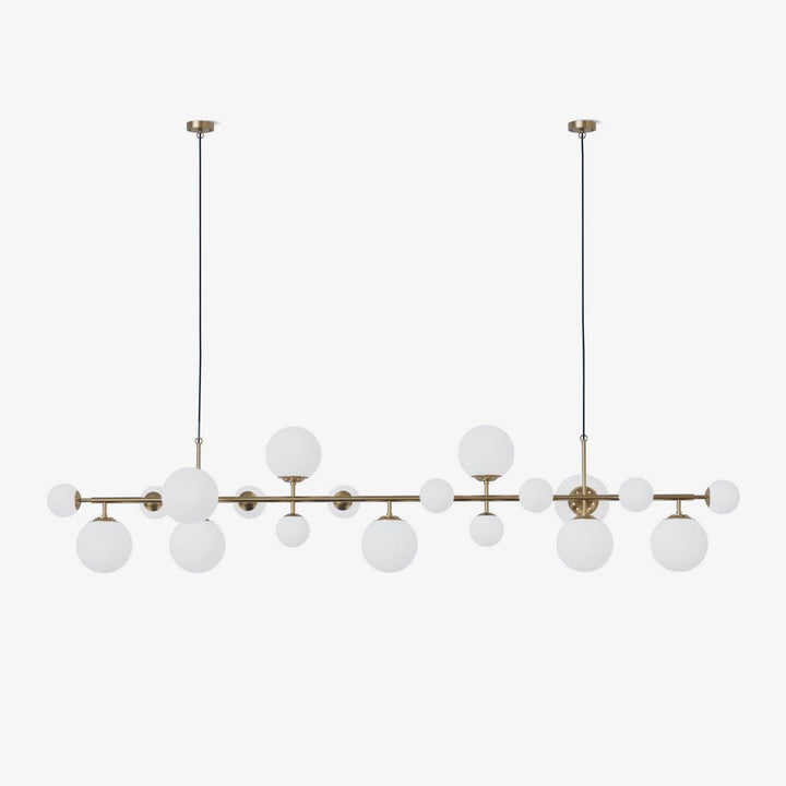 Brass Glass Globe Chandelier - Vakkerlight