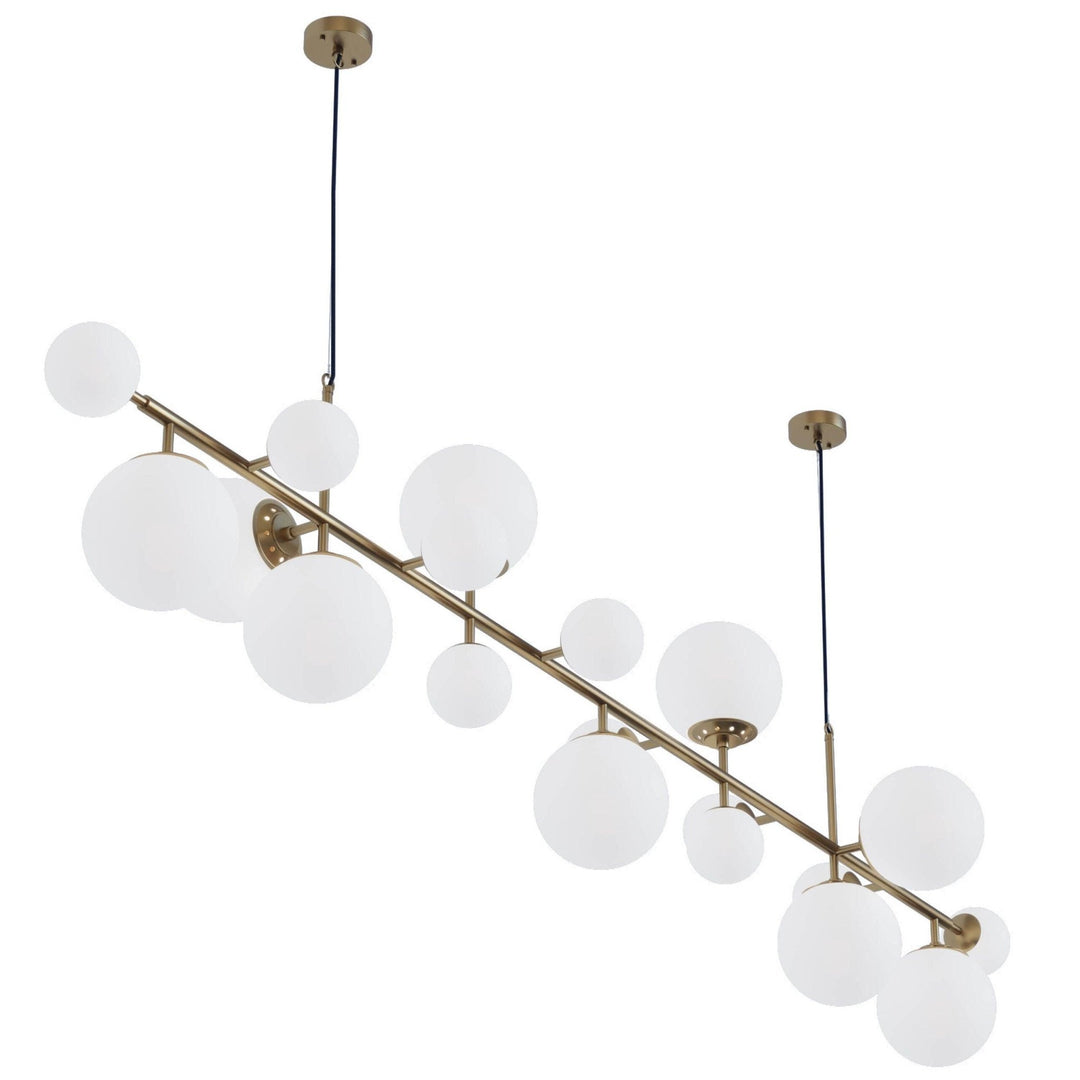 Brass Glass Globe Chandelier - Vakkerlight