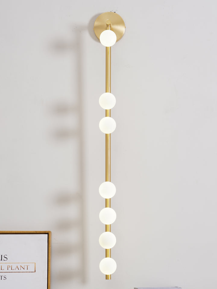 Brass Glass Tube Wall Lamp - Vakkerlight