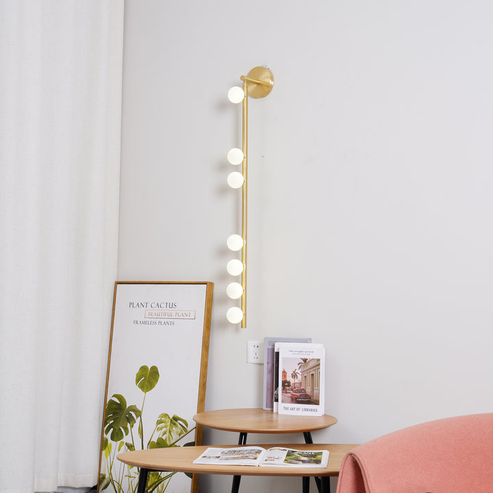 Brass Glass Tube Wall Lamp - Vakkerlight