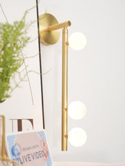 Brass Glass Tube Wall Lamp