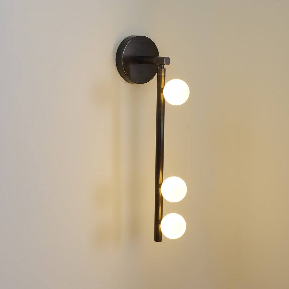 Brass Glass Tube Wall Lamp - Vakkerlight