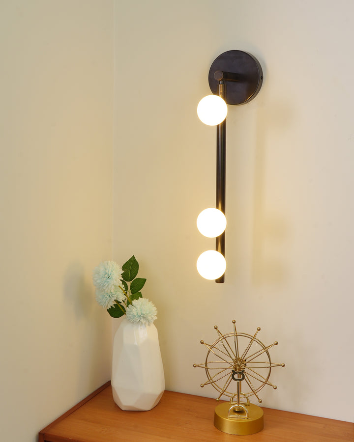 Brass Glass Tube Wall Lamp - Vakkerlight