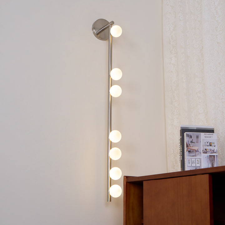 Brass Glass Tube Plug-in Wall Lamp