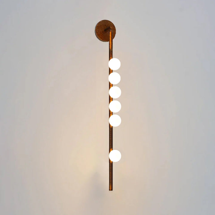 Brass Glass Tube Wall Lamp