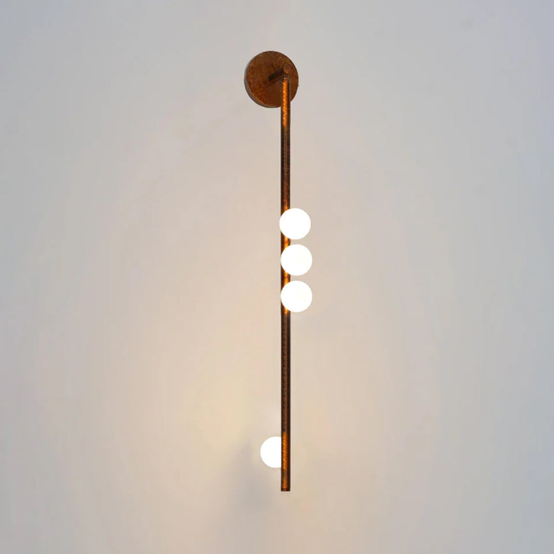 Brass Glass Tube Wall Lamp