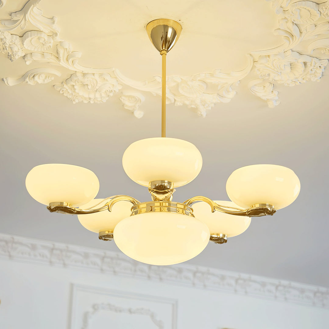 Brass Radiance Orb Chandelier - Vakkerlight