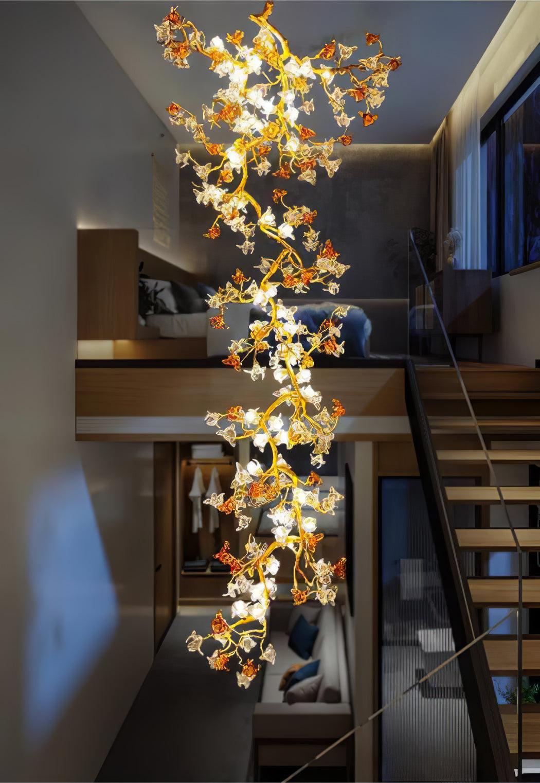 Brass Maple Branch Chandelier - Vakkerlight