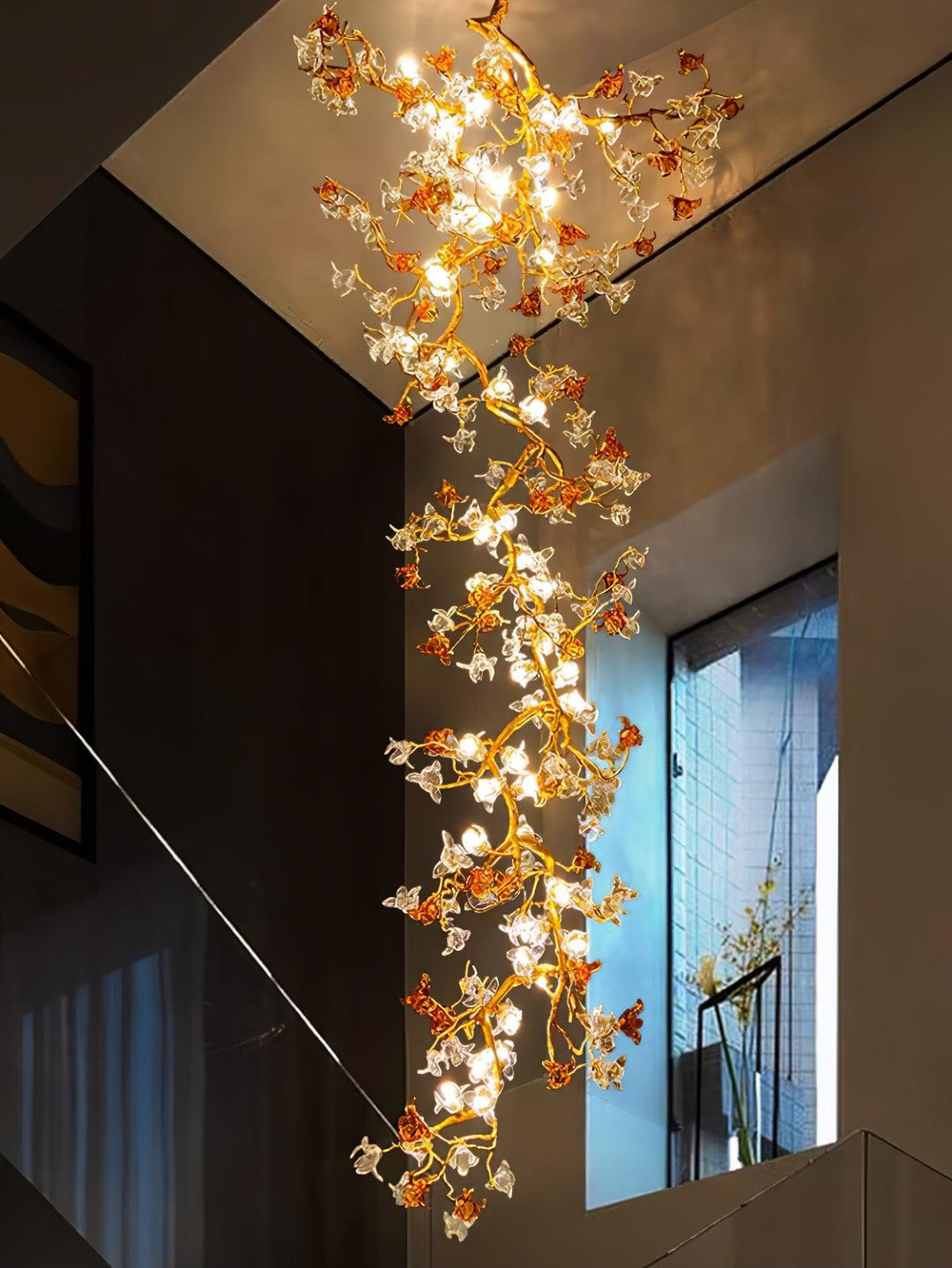 Brass Maple Branch Chandelier - Vakkerlight