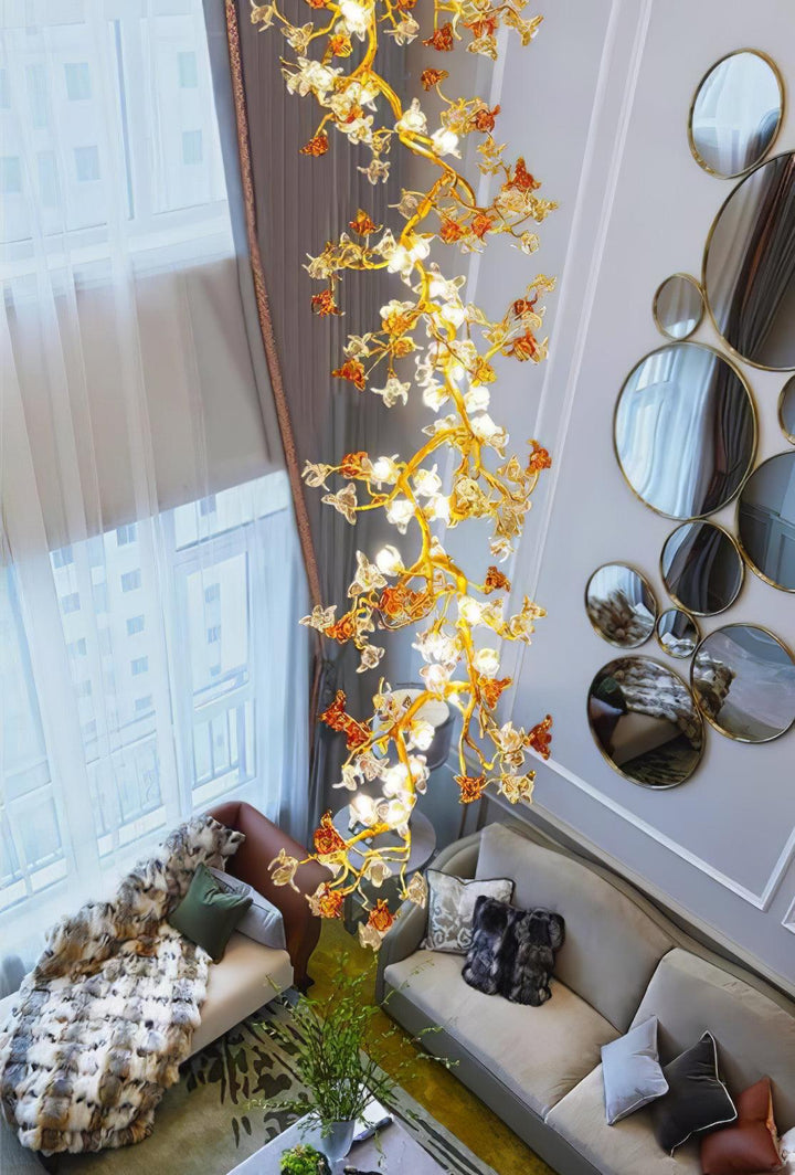 Brass Maple Branch Chandelier - Vakkerlight