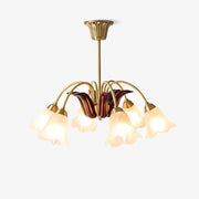 Brass Pastoral Flower Chandelier - Vakkerlight