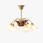 Brass Pastoral Flower Chandelier - Vakkerlight