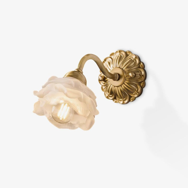 Brass Rose Wall Light - Vakkerlight