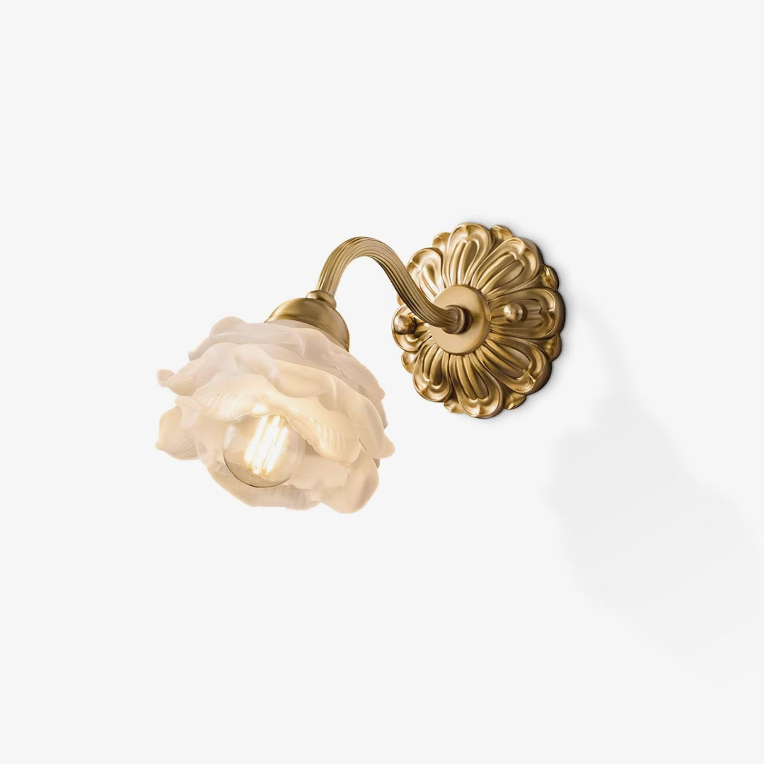 Brass Rose Wall Light - Vakkerlight