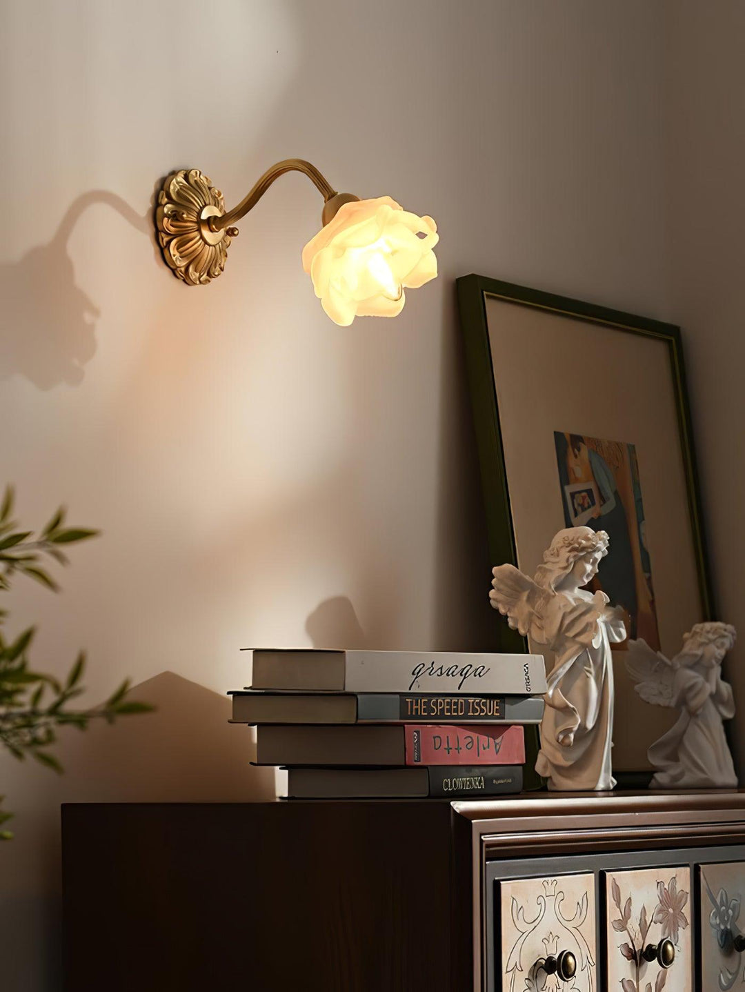 Brass Rose Wall Light - Vakkerlight