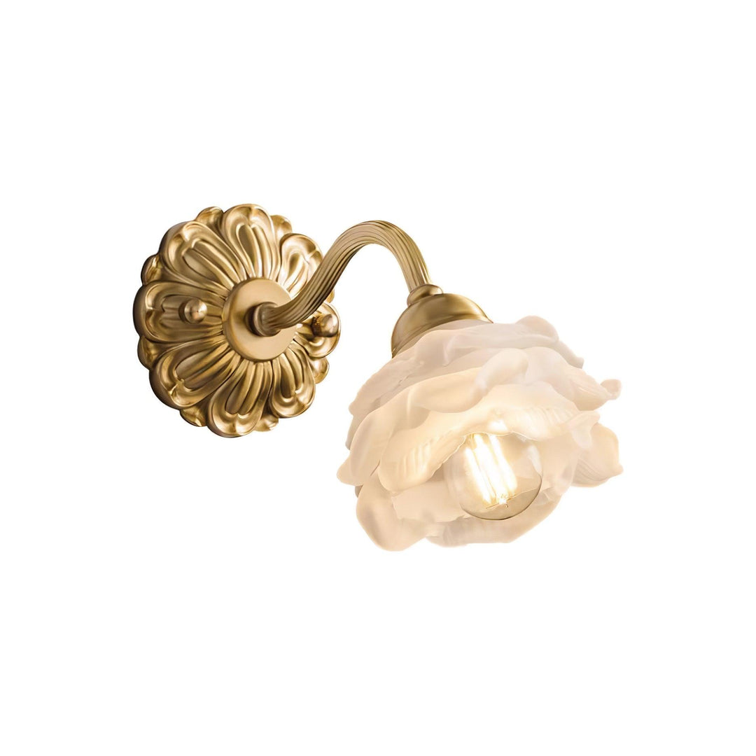 Brass Rose Wall Light - Vakkerlight