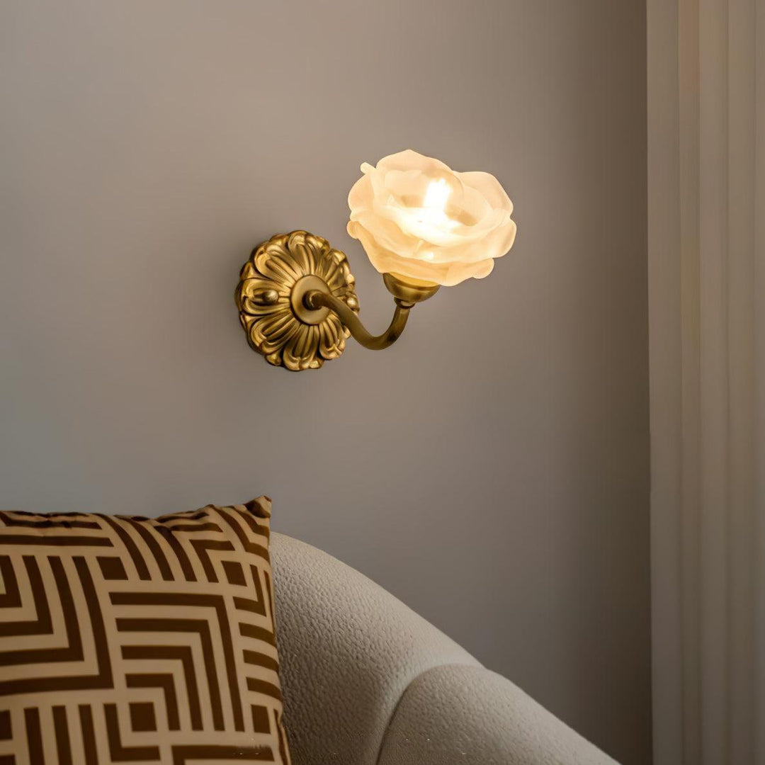 Brass Rose Wall Light - Vakkerlight