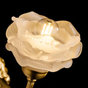 Brass Rose Wall Light