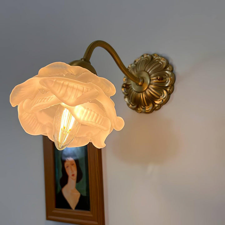 Brass Rose Wall Light - Vakkerlight