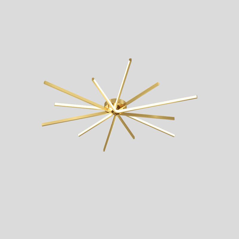 Brass Starbursts Ceiling Lamp - Vakkerlight