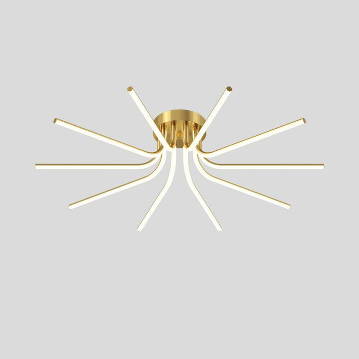 Brass Starbursts Ceiling Lamp - Vakkerlight