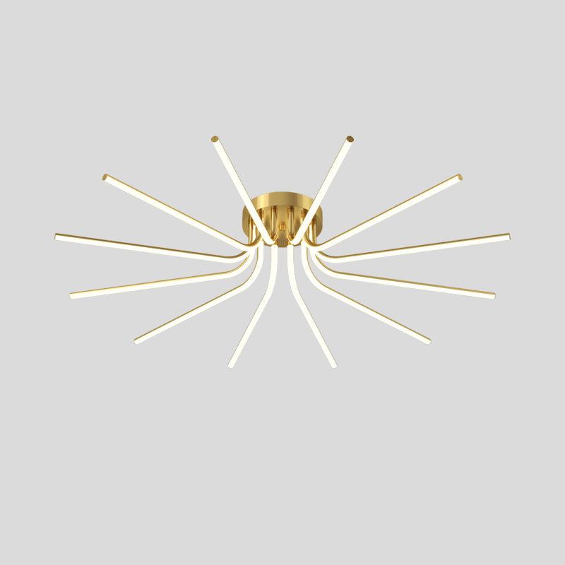 Brass Starbursts Ceiling Lamp - Vakkerlight