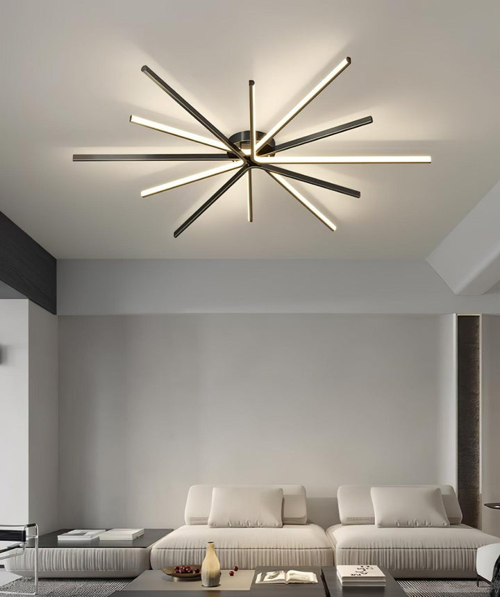 Brass Starbursts Ceiling Lamp - Vakkerlight