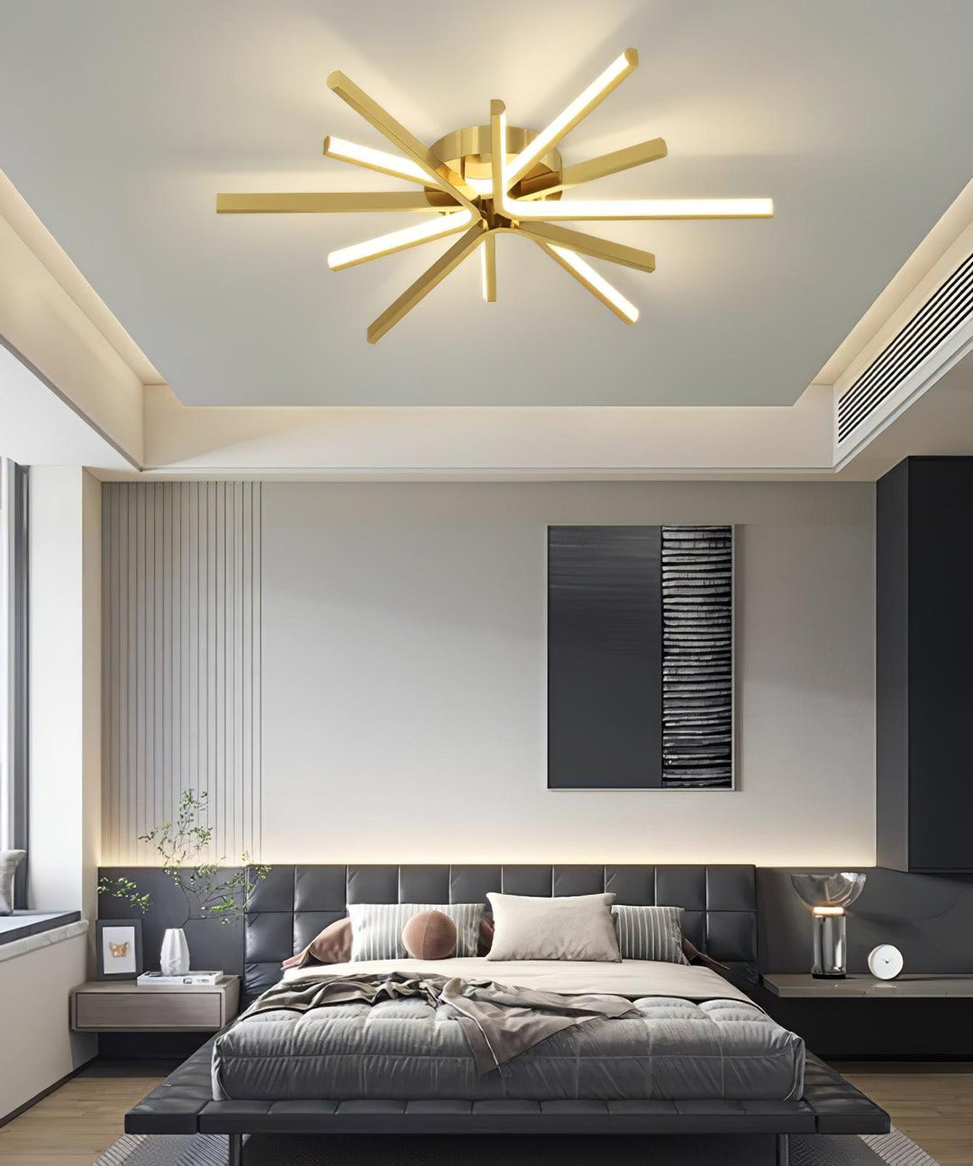 Brass Starbursts Ceiling Lamp - Vakkerlight