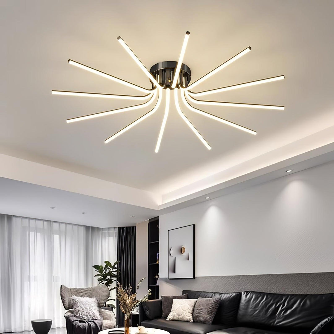 Brass Starbursts Ceiling Lamp - Vakkerlight