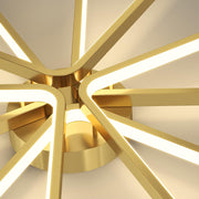Brass Starbursts Ceiling Lamp