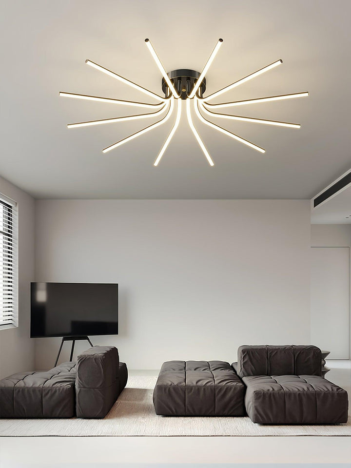 Brass Starbursts Ceiling Lamp - Vakkerlight