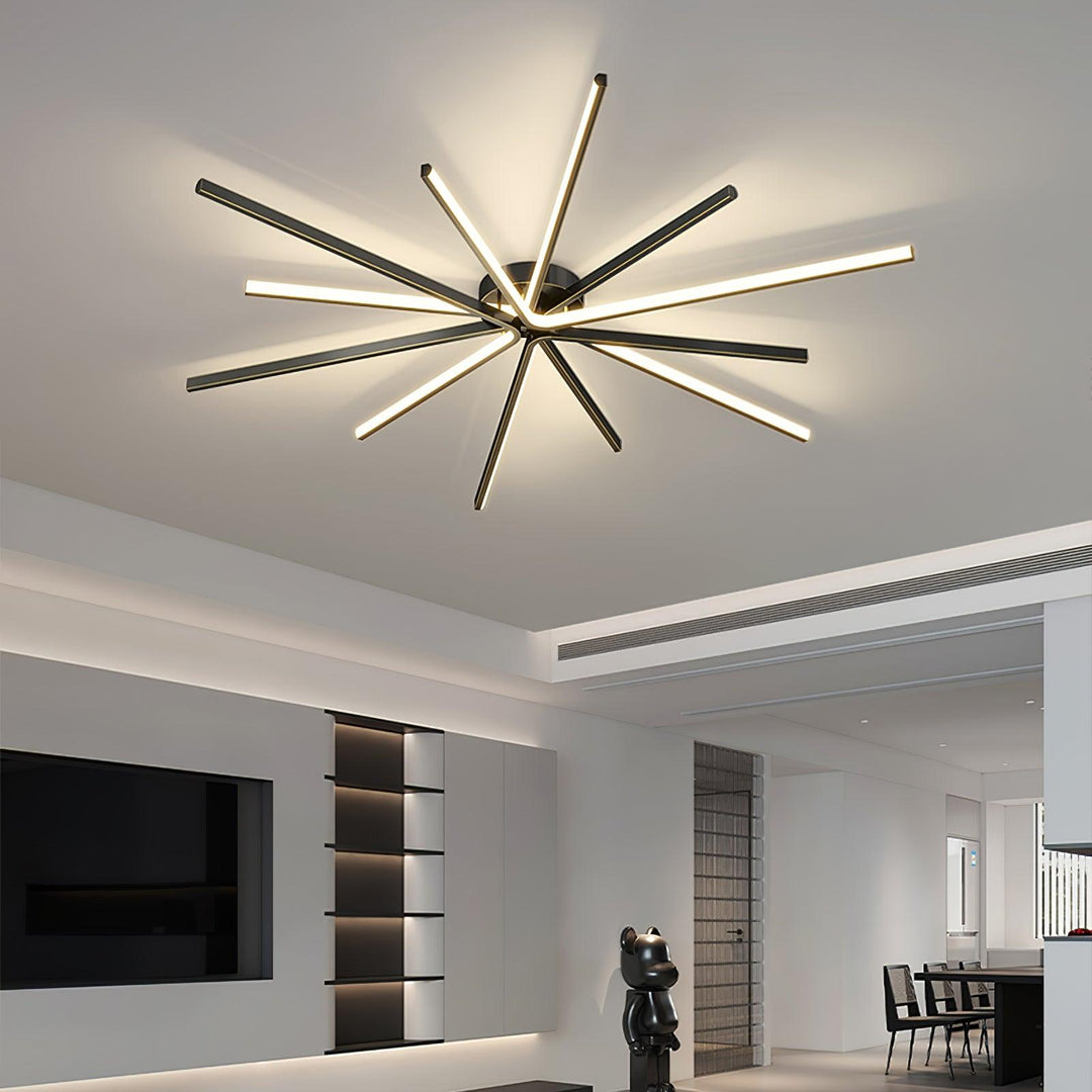 Brass Starbursts Ceiling Lamp - Vakkerlight