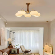 Brass Wooden Persimmon Ceiling Lamp