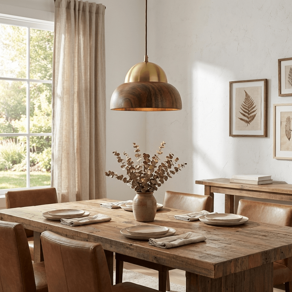 Bravon Wood Dome Pendant Lamp - Vakkerlight