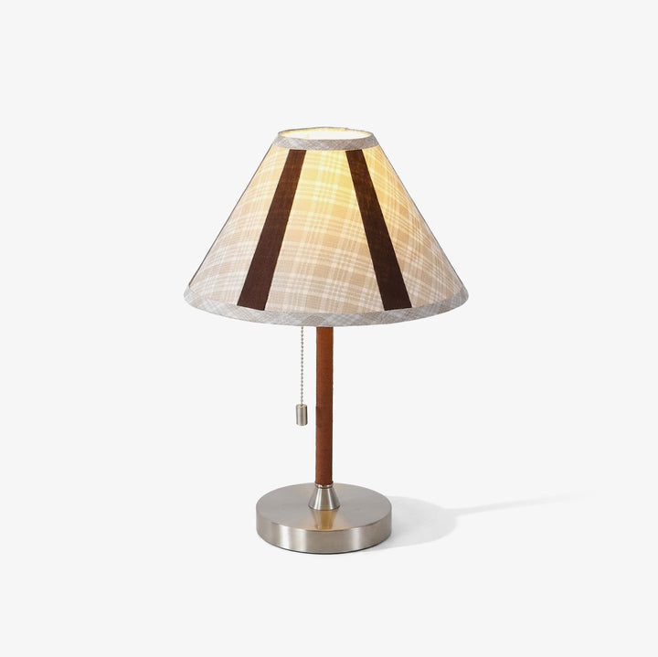 Briar Leather Trim Fabric Table Lamp